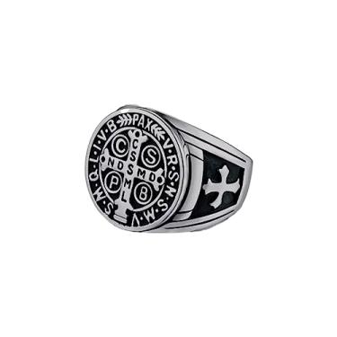 Imagem de Anel Aço Inox Medalha São Bento Devoto Papa Religião Milagre (18/19)