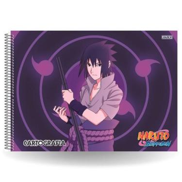 Imagem de Caderno De Desenho Naruto Shippuden Animes 60 Folhas Capa Dura Espiral