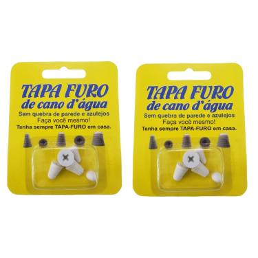 Imagem de 2 Cartelas De Tapa Buraco Reparo Em Cano D` Agua Pvc Furado com 10 unidades Total