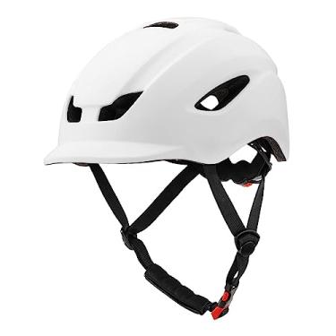 Imagem de Capacete de bicicleta tamanho adulto capacete de ciclismo ao ar livre unissex segurança na estrada ajustável equipamento de ciclismo à prova de choque, BRANCO