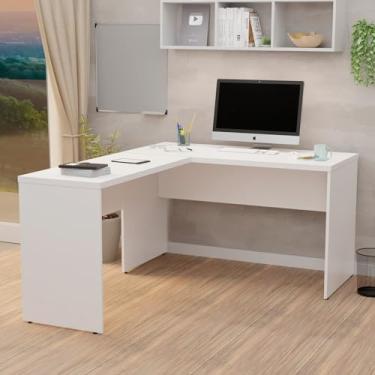 Imagem de Mesa De Escritório Em L 1.20x1.50 Tampo 30mm (Branco)