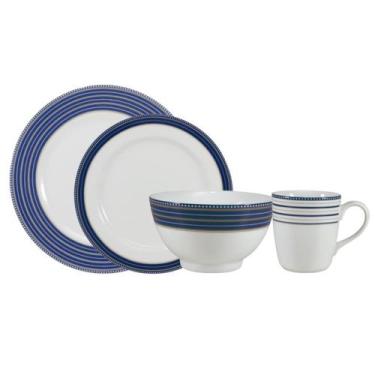 Imagem de Aparelho Com Bowl E Caneca 16 Peças Porcelana Schmidt - Dec. Paula 226