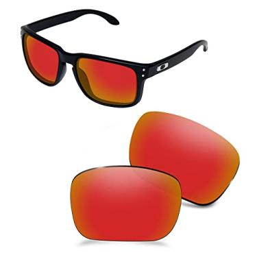 Imagem de AOZAN Lentes de reposição polarizadas ANSI Z87.1 para óculos de sol Oakley Holbrook XL OO9417 - Electric Crimson