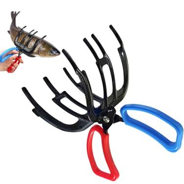 Imagem de Pegador de peixe de 3 garras, alicate de pesca de metal atualizado 2024, pinças multifuncionais para pesca, ferramenta de captura de peixe para a maioria dos peixes e caranguejos de água doce