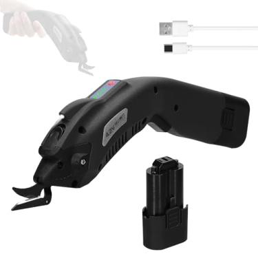 Imagem de SZITW Cortador de pano elétrico 4.2v, motor de alta velocidade, portátil, máquina de corte de tecido, papelão, esponja, couro, tapetes, aparador