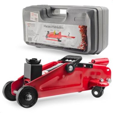 Imagem de Macaco Hidráulico Tipo Jacaré 2 Toneladas Reforçado Universal Portátil Com Maleta