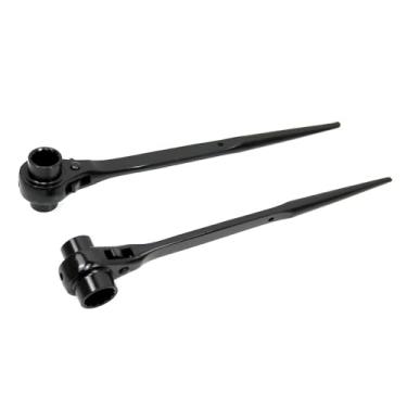 Imagem de Tylulikaty Conjunto de 2 peças de catraca spud, catraca dupla de soquete, chave de andaime de catraca métrica, 19 mm × 22 mm (3/4" × 7/20.3 cm) e 16,9 mm × 19 mm (2/7.6 cm x 3/10.2 cm)