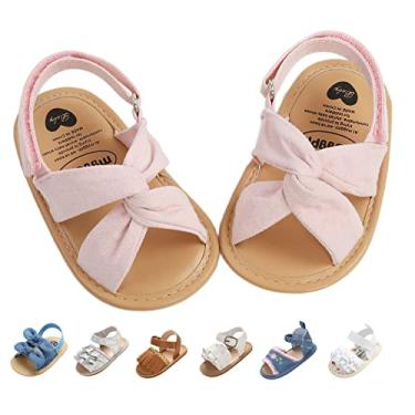 Imagem de Baby Girls Sandals Summer Shoes Outdoor First Walker Toddler Girls Shoes for Summer, Rosa M2012, Infant 0-6 months 11cm