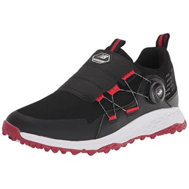 Imagem de New Balance Sapato de golfe masculino Fresh Foam Pacesl Boa, Preto/vermelho, 10.5