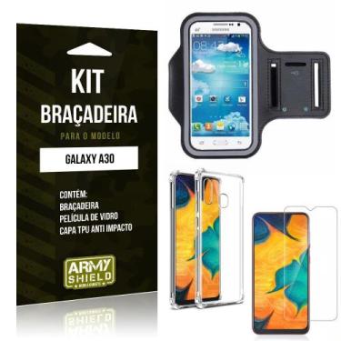 Imagem de Kit Braçadeira Galaxy A30 Braçadeira + Capinha Anti Impacto + Película