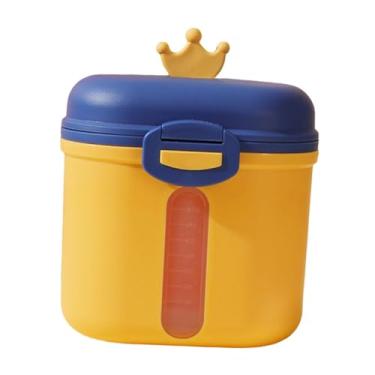 Imagem de TTETTZ Dispensador de Pó para Fórmula Infantil, Portátil, à Prova D'água, Suporte para Armazenamento de Lanches, Recipiente para Fórmula para Cozinha E Casa, Amarelo 12,5x8,5x13cm