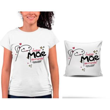 Imagem de Kit Camiseta +  Capa para Almofada Dia Das Mães Presente Mulher Homena
