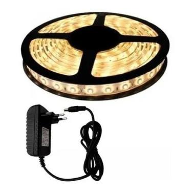 Imagem de Fita Led 5050 5 Metros C/silicone Ip65 Quente 3000k +1 Fonte