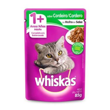 Imagem de Ração Úmida para Gatos Whiskas Adulto 1+ Anos Sabor Cordeiro ao Molho 
