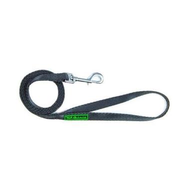Imagem de Guia K9 Spirit Fita de Poliester 15mm Preta para Cães - Mosquetão P - 