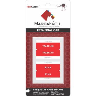 Imagem de Etiquetas Reta Final e Questões OAB MeuCurso - Marca Fácil
