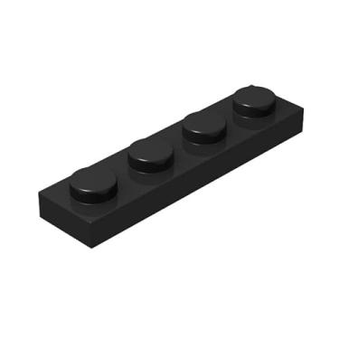 Imagem de Classic Black Plates Bulk, Black Plate 1x4, Building Plates Flat 100 Piece, Compatible with Lego Parts and Pieces