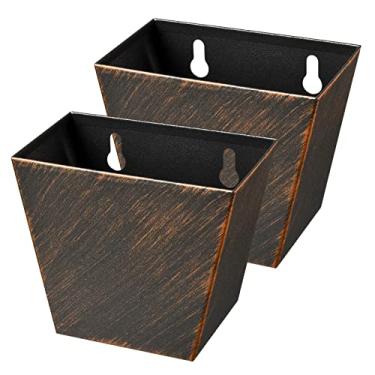 Imagem de HAIICEN Tampa de garrafa de cerveja de cobre antigo com tampa de refrigerante montada na parede balde de aço inoxidável (pacote com 2)