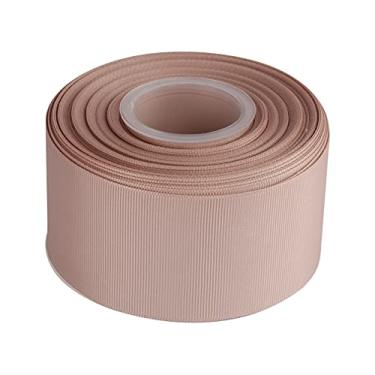 Imagem de Joycrosso Fita de gorgorão de 5 cm - conjunto de rolos de 25 metros para embrulho de presente, lembrancinha de cabelo, decoração de chá de bebê, suprimentos de artesanato, baunilha