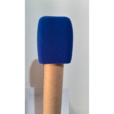 Imagem de espuma para microfones de reportagens modelo quadrada - wisliker