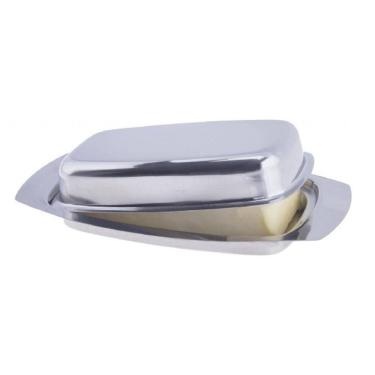 Imagem de Manteigueira Inox Gourmet Tampa Retangular Recipiente 200Ml