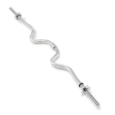 Imagem de Marcy Barra rosqueada de 2 peças com trava giratória cromada acessórios para academia em casa SCB-248