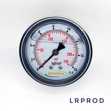 Imagem de Manômetro horizontal -diam.63mm (2. 1/2 ) com escala de 0-16 KGF/CM2 x