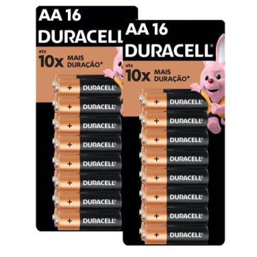 Imagem de Kit 2 Pilha Duracell AA Alcalina 16 com Unidades cada