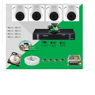Imagem de Kit CFTV 4 Câmeras VHC 1120D 720P 2,8mm DVR Intelbras MHDX Multi HD + 