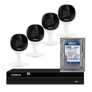 Imagem de Kit 4 Câmeras IMX Full Hd Wi-fi Com Hd 250gb E Nvd 1304 - Intelbras