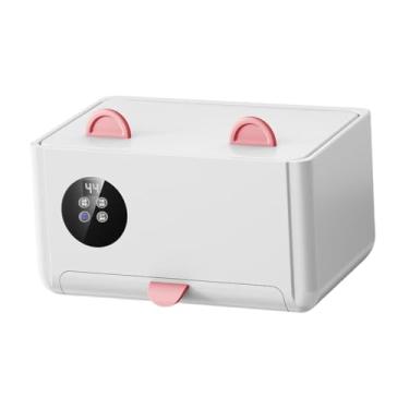 Imagem de Luwecf Aquecedor, recipiente para lenços umedecidos, dispensador portátil de lenços umedecidos para carro, estojo para armazenamento de lenços umedecidos em, Branco