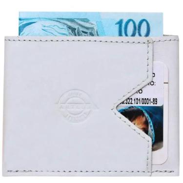 Imagem de Carteira  Slim Porta Cartões e CNH Artlux em Couro 953, Branco