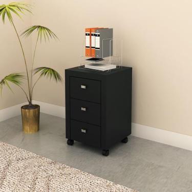 Imagem de Gaveteiro com Rodízio ME4108 Preto Tecnomobili