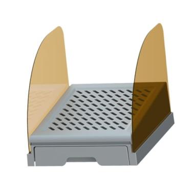 Imagem de Bothyi Tapete para areia de gato, com bordas elevadas, reutilizável, antiderrapante, armadilha para areia de gato, passos para banheiro, casa, gatos internos, Cinza