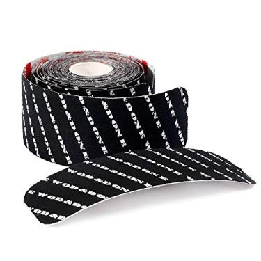 Imagem de WOD&DONE 3 rolos premium pré-cortados de 32 tiras de 15 cm x 5 cm, fita atlética de proteção de polegar para levantamento de peso olímpico funcional (preto, 3 rolos)