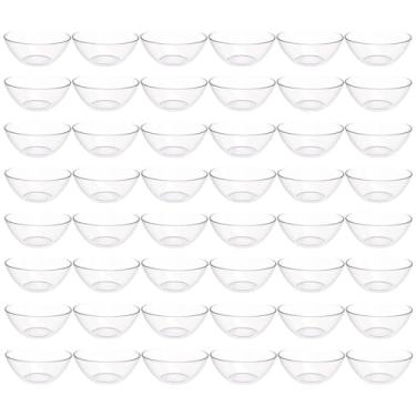 Imagem de 48 Tigelas Transparentes Crippa Travessa Redonda 2,3L Servir Salada Sobremesa Restaurante