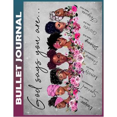 Imagem de Bullet Journal: Black Girl Magic Horizontal Poster Invest few minutes daily to Physical, Mental and Emotional Health Planner, To do List Dot Grid ... & Business Appointments Notebook I Gift I