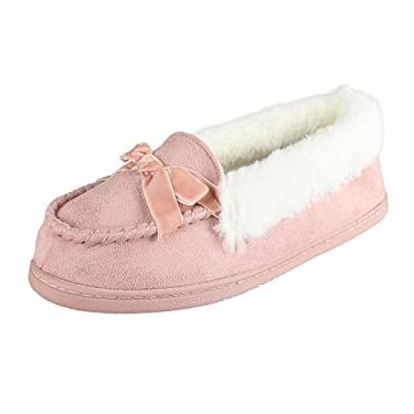 Imagem de Jessica Simpson Mocassim feminino de camurça para uso interno e externo, Rosa empoeirado, Medium