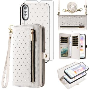 Imagem de Capa de telefone para LG Velvet 5G/LGVelvet Verizon G5 UW T-mobile 2020 Capa de celular destacável com protetor de tela, alça transversal, suporte para cartão de crédito LM G900UM Tmobile feminino