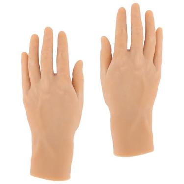 Imagem de Modelo de Mão de Silicone Realista, 1 par de Mãos de Manequim Masculino, Mão de Prática Reutilizável, Mão Falsa para Adereços de Festival, Exibição de Joias, Fotografia
