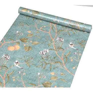 Imagem de Pássaros botânicos vintage papel de parede vinil para paredes cozinha banheiro quarto armários decoração autoadesivo macieira papel de contato prateleira gaveta forro de cômoda 48 x 993 centímetros