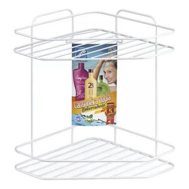 Imagem de Cantoneira em Alumínio Porta Shampoo Nicho Para Banheiro