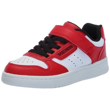 Imagem de Skechers Quick Street para meninos, Vermelho/branco., 10 Toddler