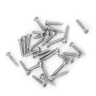 Imagem de 200 Peças M3 Parafusos Autorroscantes de Aço Inoxidável Panela Plana Treliça Fixador de Cabeça Acessório para Trabalhar Madeira (Parafusos auto-roscantes de cabeça redonda)