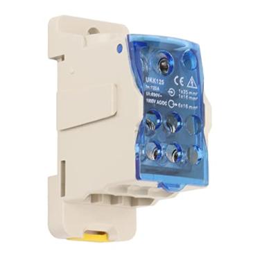 Imagem de Caixa de Junção de Energia, Montagem Em Trilho DIN de 35 Mm, Tampa Transparente, Revestimento de PC, Condutor de Cobre, AC DC1000V, para Gabinete de Distribuição (125A)