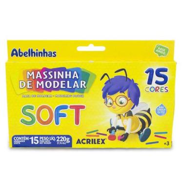 Imagem de Massinha Modelar Soft 220g 15 Cores Acrilex - 07314