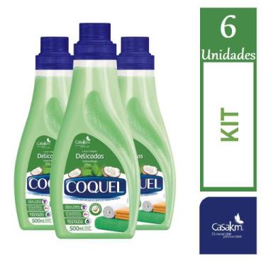 Imagem de Kit com 6 Lava Roupas Líquido Coquel Coco e Ervas 500ml Cada - CasaKm