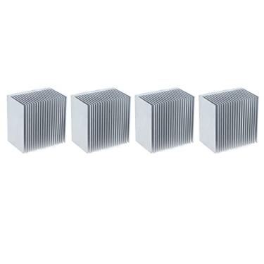 Imagem de 4pcs Alumínio de Alumínio do Dissipador de Calor Dissipador de Calor, Barbatanas de Resfriamento para Módulo de CPU Eletrônica, 60x60x39mm (Com traseira)