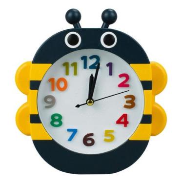 Imagem de Relógio Infantil Unisex Despertador Abelha Abelhinha 17x16cm - Taimes
