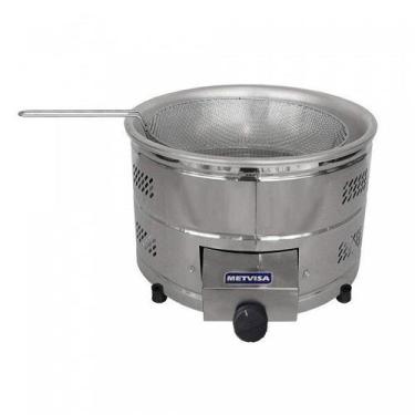 Imagem de Tacho de Fritura Industrial a Gás 6L Óleo 1 Cuba Metvisa
